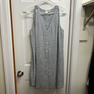 Gap Pinstripe Linen Dress